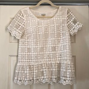 White Anthropologie Leifsdottir top, size 4